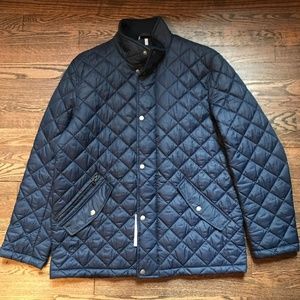 NEW Cole Haan Quilted Barn Jacket, Navy, Sz L